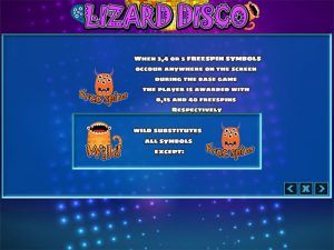 Lizard Disco paytable2